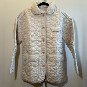 MATE the Label Organic Cotton Quilted Chore Jacket • XS • NWT • Natural